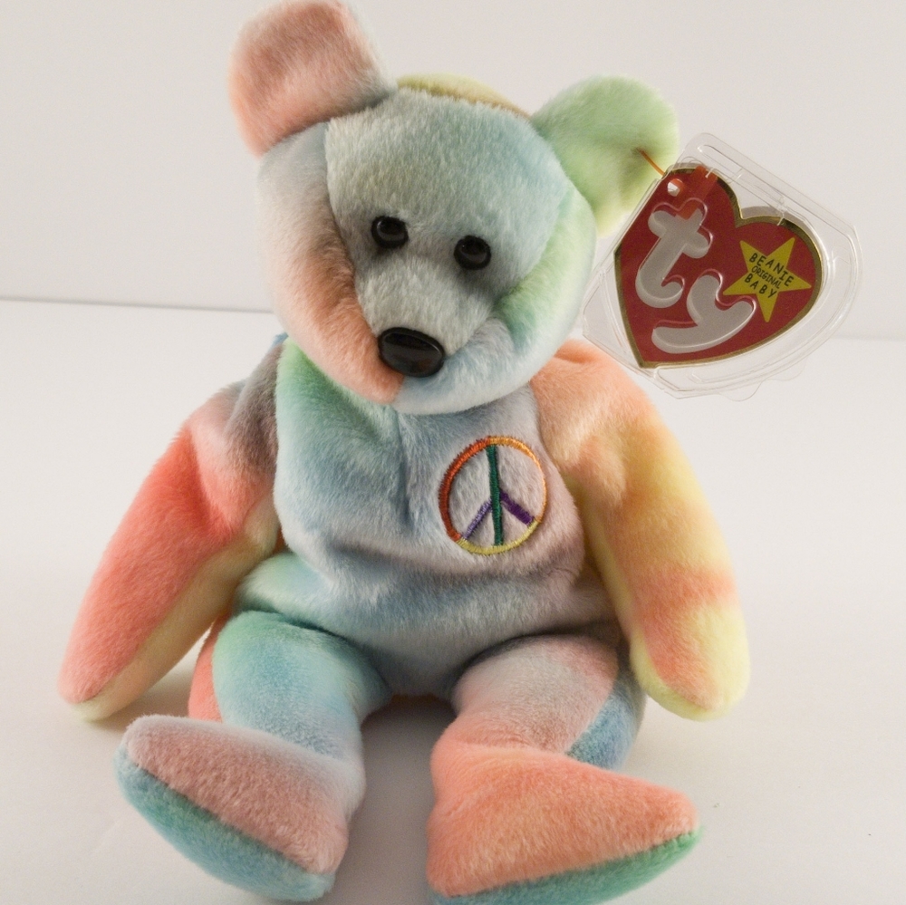 Peace the Bear Beanie Baby